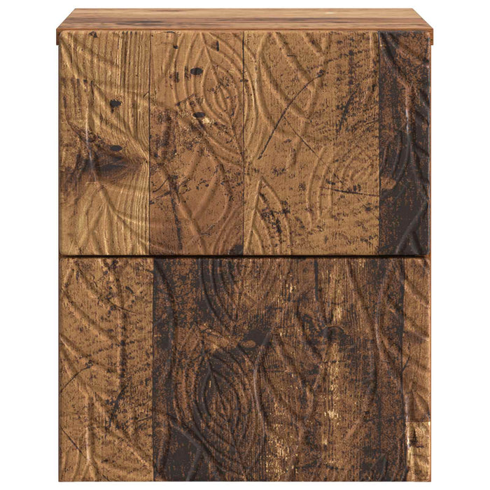 Dulap de noapte suspendat Lemn vechi 34,5 x 33 x 40 cm - WALTI WALTI