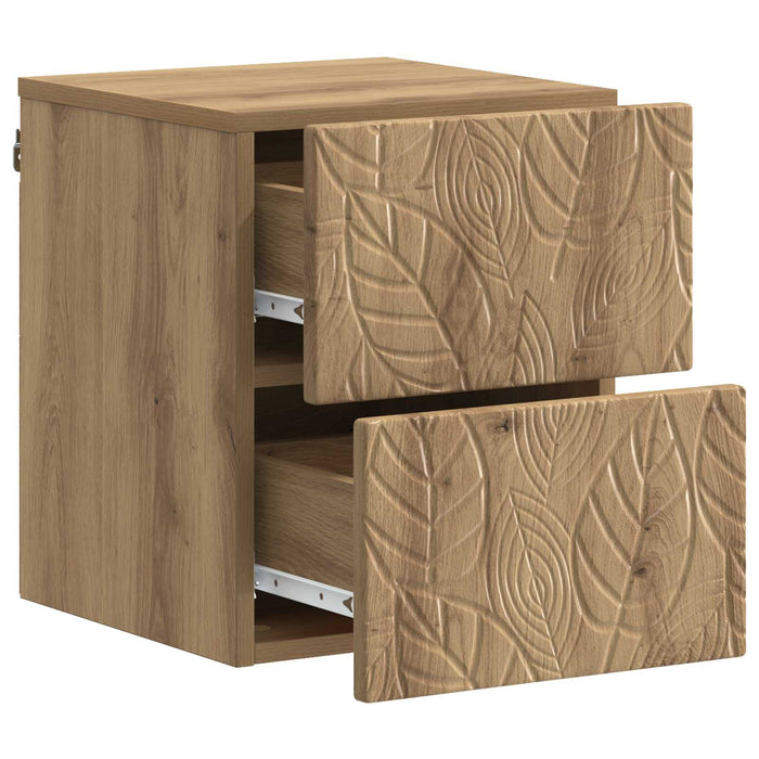Dulap de noapte suspendat Stejar Artizanal 34,5 x 33 x 40 cm - WALTI WALTI