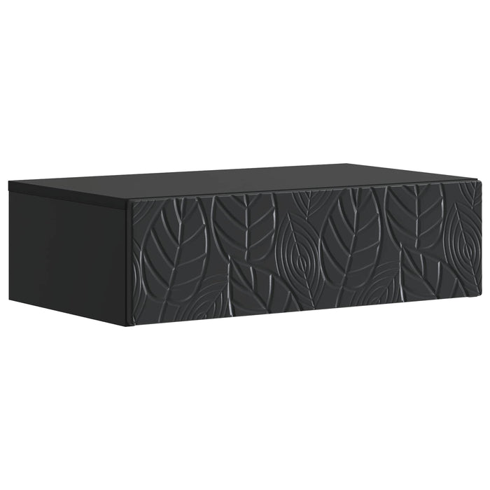 Masă laterală montată pe perete Negru 59 x 34,5 x 17 cm WALTI