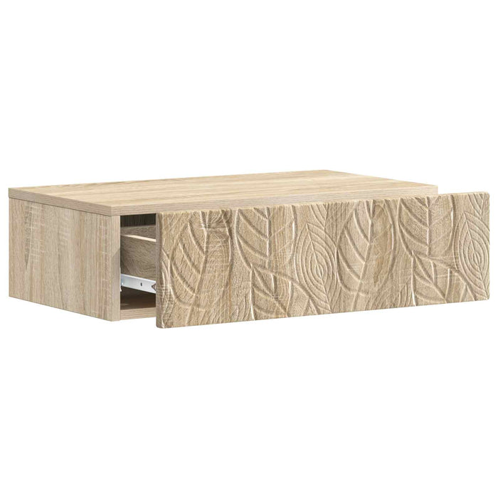 Masă laterală montată pe perete Stejar Sonoma 59 x 34,5 x 17 cm - WALTI WALTI