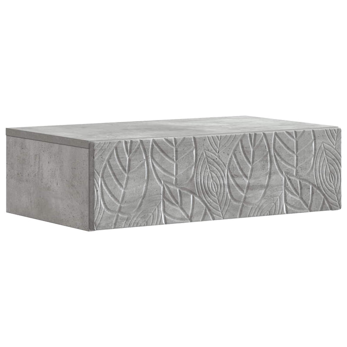 Masă laterală montată pe perete Gri Beton 59 x 34,5 x 17 cm - WALTI WALTI