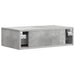 Masă laterală montată pe perete Gri Beton 59 x 34,5 x 17 cm - WALTI WALTI