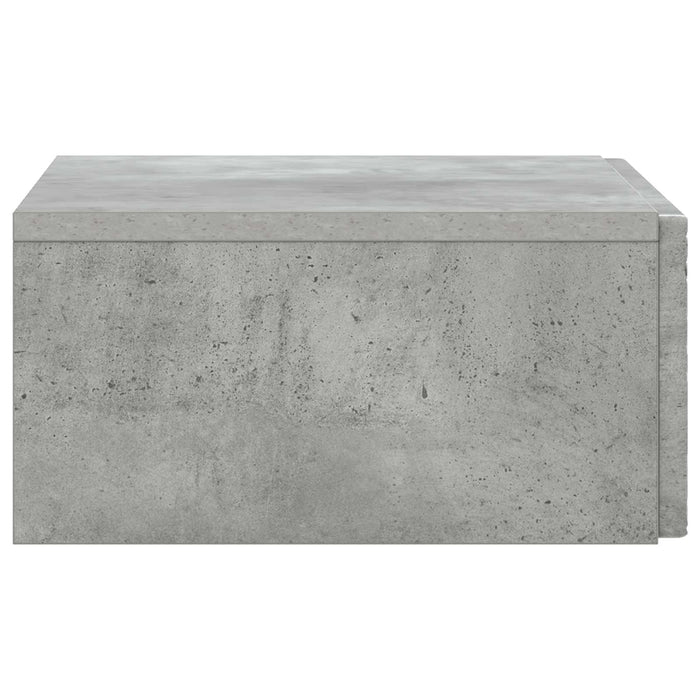 Masă laterală montată pe perete Gri Beton 59 x 34,5 x 17 cm - WALTI WALTI