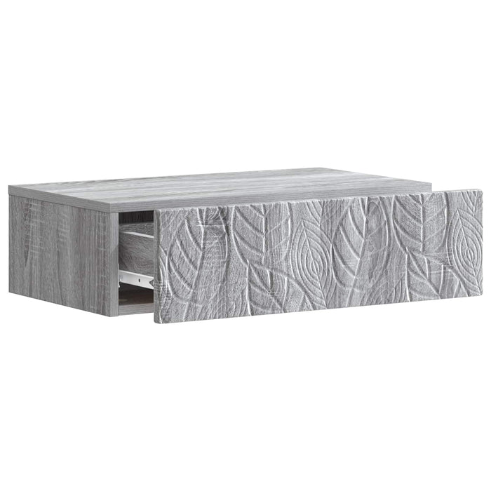 Masă laterală montată pe perete Sonoma gri 59 x 34,5 x 17 cm WALTI