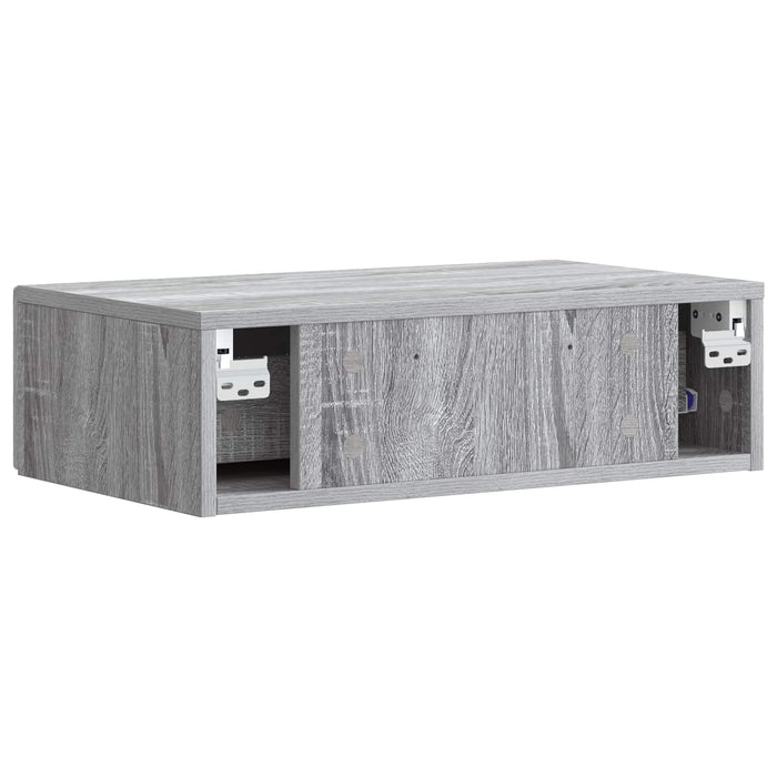 Masă laterală montată pe perete Sonoma gri 59 x 34,5 x 17 cm WALTI