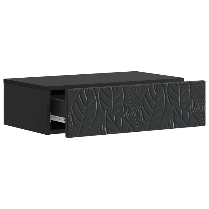 Masă laterală montată pe perete Negru 87,5 x 34,5 x 17 cm WALTI