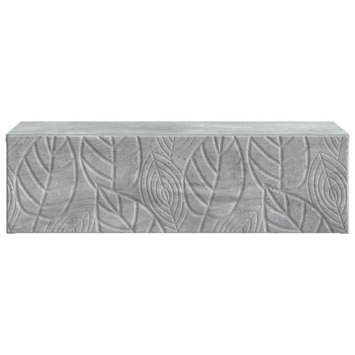 Masă laterală montată pe perete Gri Beton 87,5 x 34,5 x 17 cm - WALTI WALTI