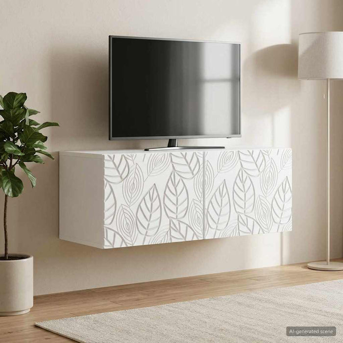 Oglindă TV montată pe perete 59,5 x 41 x 30 cm Alb - WALTI WALTI