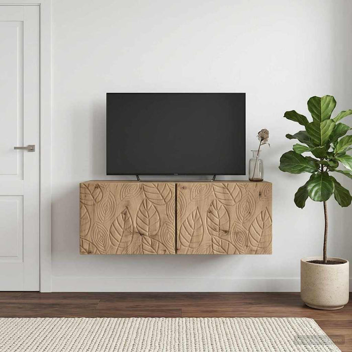 Oglindă TV montată pe perete 59,5 x 41 x 30 cm Stejar Artizanal - WALTI WALTI