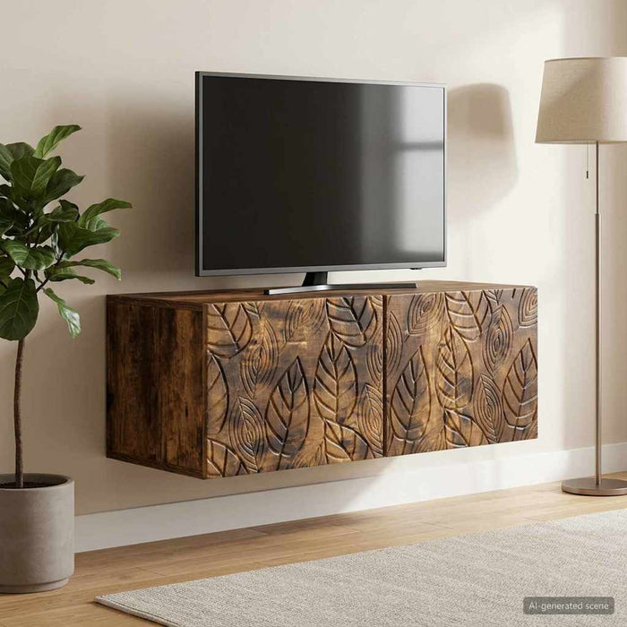 Oglindă TV montată pe perete 78,5 x 41 x 30 cm Stejar fumuriu - WALTI WALTI