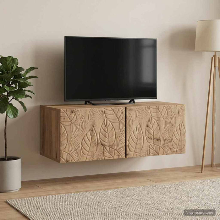 Oglindă TV montată pe perete 78,5 x 41 x 30 cm Stejar Artizanal - WALTI WALTI