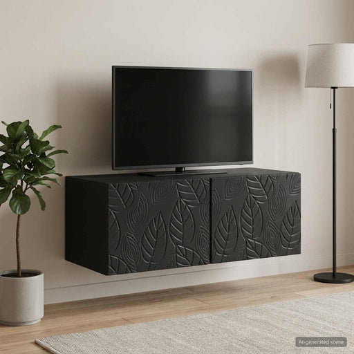 Oglindă TV montată pe perete 98 x 41 x 30 cm Negru - WALTI WALTI