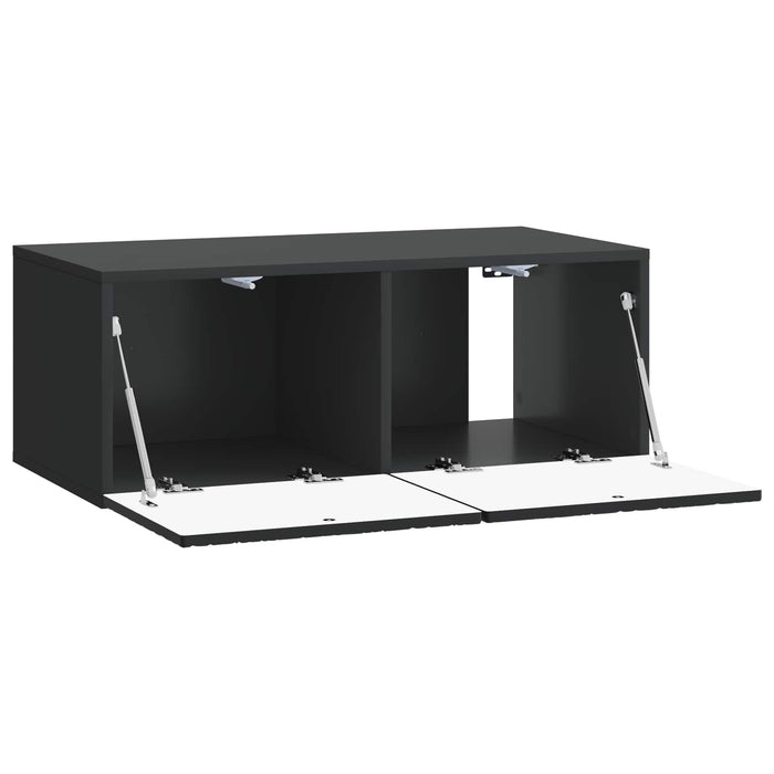 Oglindă TV montată pe perete 98 x 41 x 30 cm Negru - WALTI WALTI