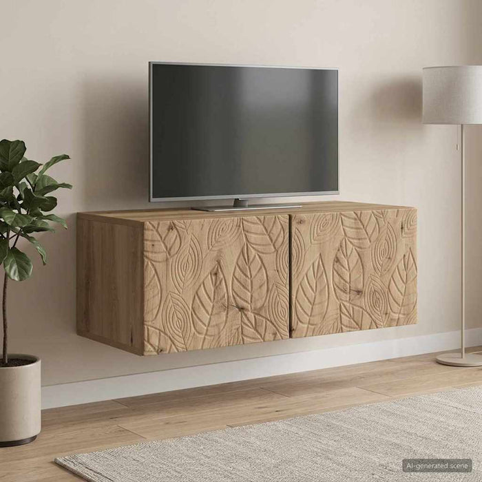Oglindă TV montată pe perete 98 x 41 x 30 cm Stejar Artizanal - WALTI WALTI