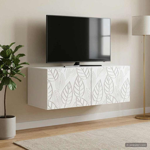 Oglindă TV montată pe perete 59,5 x 31 cm Alb Lemn prelucrat - WALTI WALTI