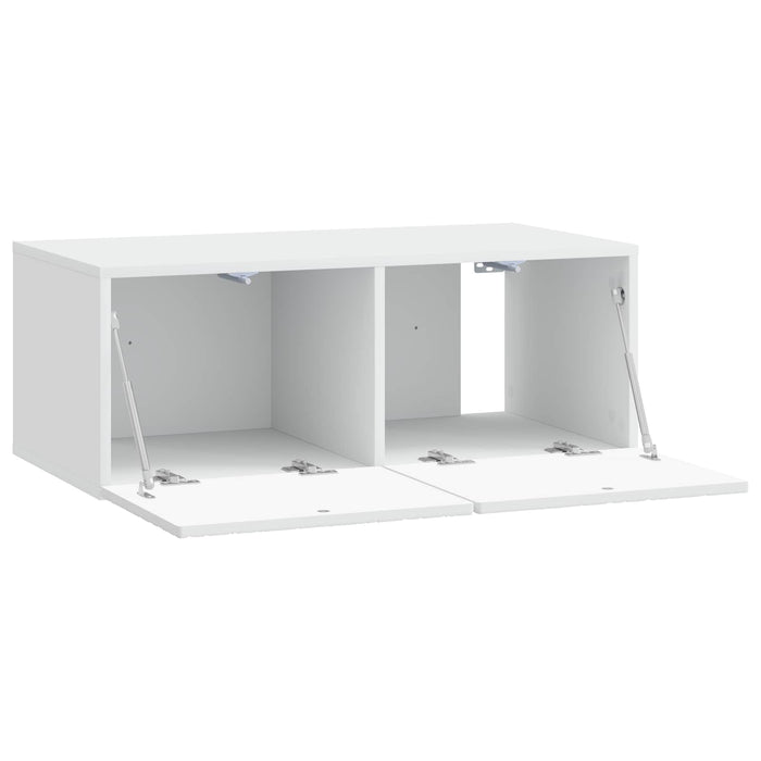Oglindă TV montată pe perete 78,5 x 31 cm Alb Lemn prelucrat - WALTI WALTI