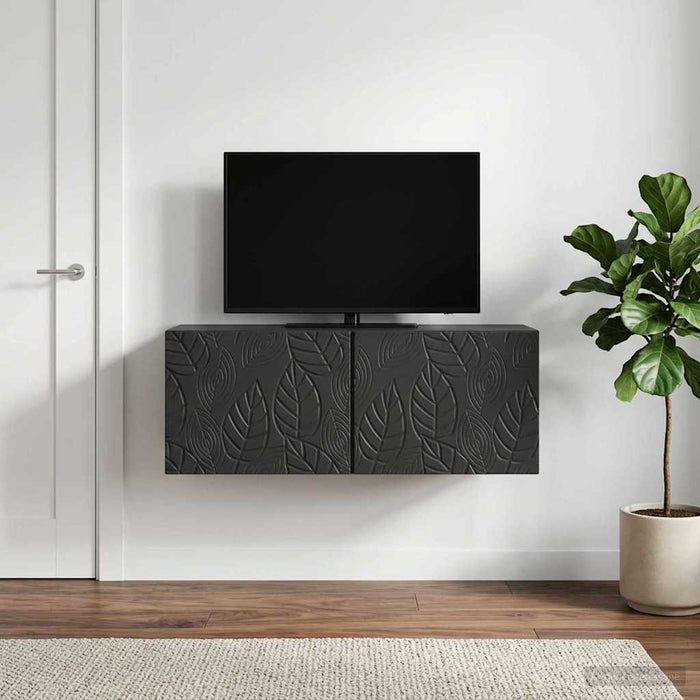 Oglindă TV montată pe perete 78,5 x 31 cm Negru Lemn prelucrat - WALTI WALTI