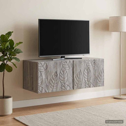 Oglindă TV montată pe perete 78,5 x 31 cm Sonoma gri - WALTI WALTI