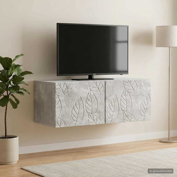 Oglindă TV montată pe perete 98 x 31 cm Gri Beton - WALTI WALTI
