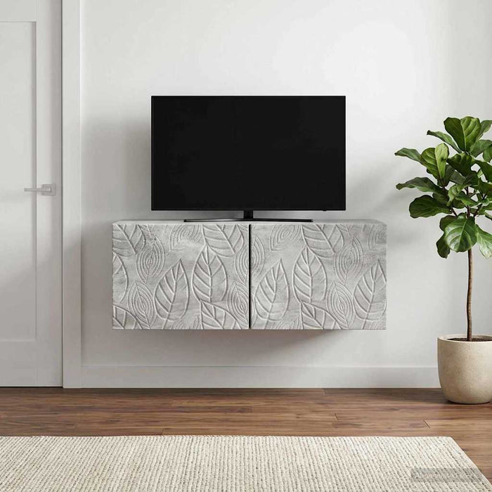Oglindă TV montată pe perete 98 x 31 cm Gri Beton - WALTI WALTI