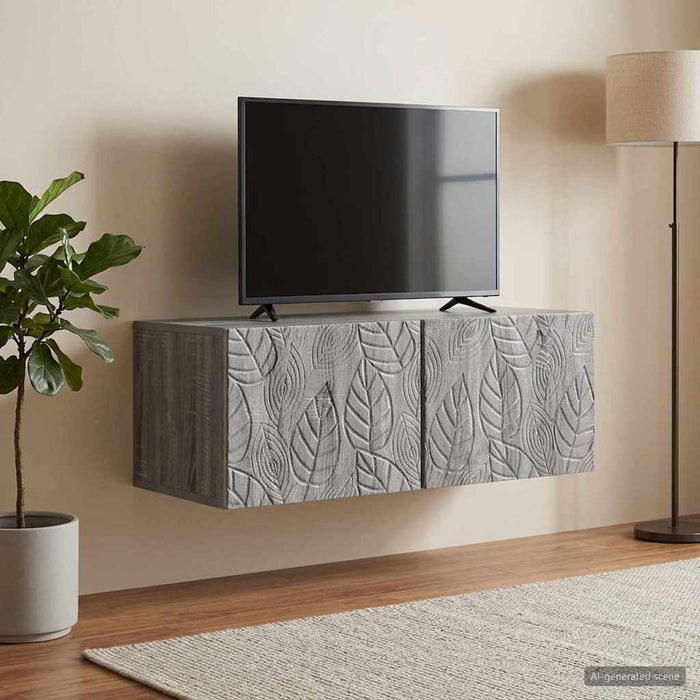 Oglindă TV montată pe perete 98 x 31 cm Sonoma gri - WALTI WALTI