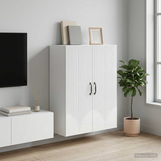 Dulap montat pe perete Alb 66 x 34,5 x 90 cm Lemn prelucrat - WALTI WALTI