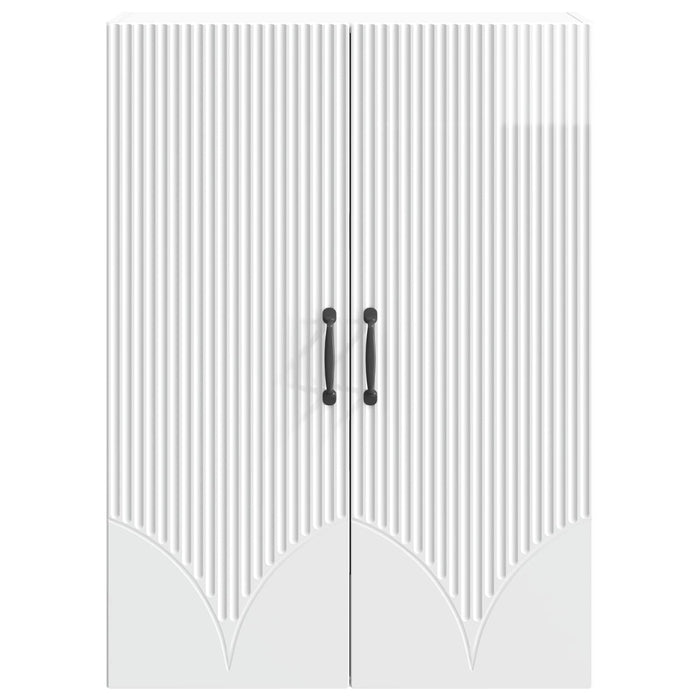 Dulap montat pe perete Alb foarte lucios 66 x 34,5 x 90 cm - WALTI WALTI