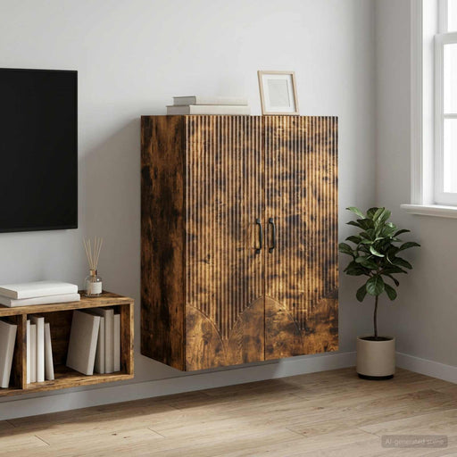 Dulap montat pe perete Stejar fumuriu 66 x 34,5 x 90 cm - WALTI WALTI