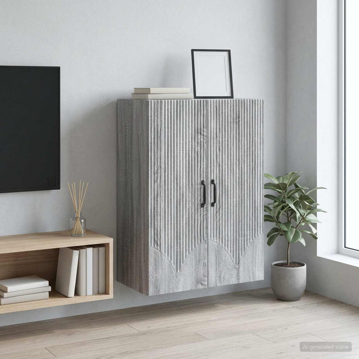 Dulap montat pe perete Sonoma gri 66 x 34,5 x 90 cm - WALTI WALTI