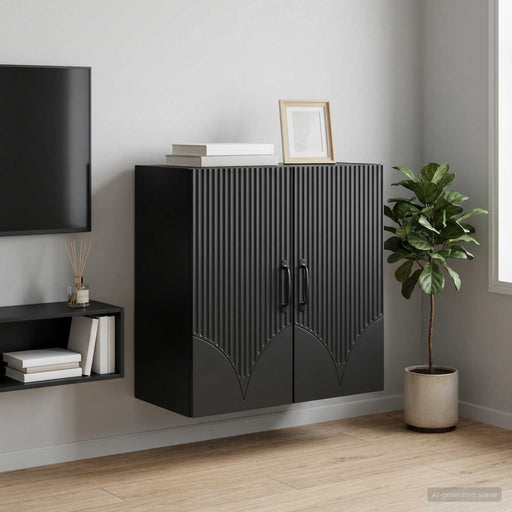 Dulap montat pe perete Negru 59 x 31 x 60 cm Lemn prelucrat - WALTI WALTI