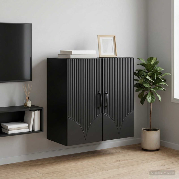 Dulap montat pe perete Negru 59 x 31 x 60 cm Lemn prelucrat - WALTI WALTI