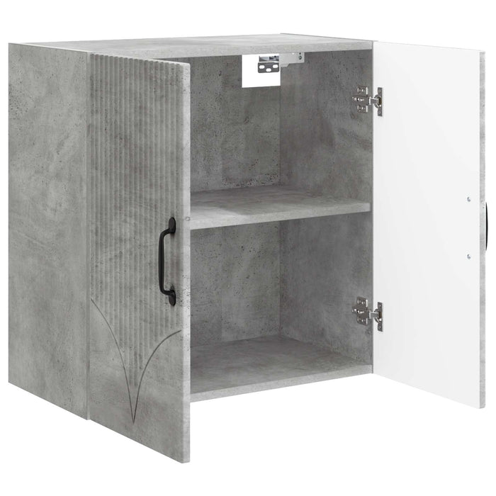 Dulap montat pe perete Gri Beton 59 x 31 x 60 cm Lemn prelucrat - WALTI WALTI