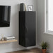 Dulap montat pe perete Negru 33 x 34,5 x 90 cm Lemn prelucrat - WALTI WALTI