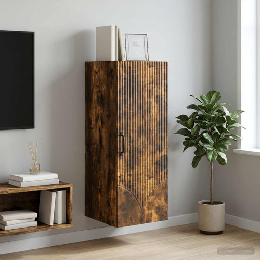 Dulap montat pe perete Stejar fumuriu 33 x 34,5 x 90 cm - WALTI WALTI