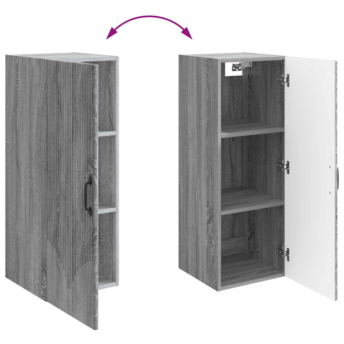 Dulap montat pe perete Sonoma gri 33 x 34,5 x 90 cm - WALTI WALTI