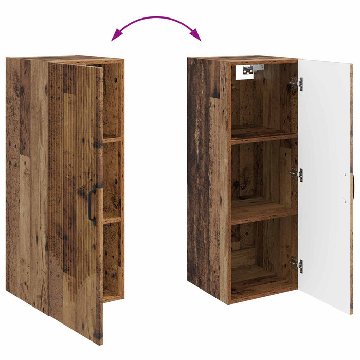Dulap montat pe perete Lemn vechi 33 x 34,5 x 90 cm - WALTI WALTI