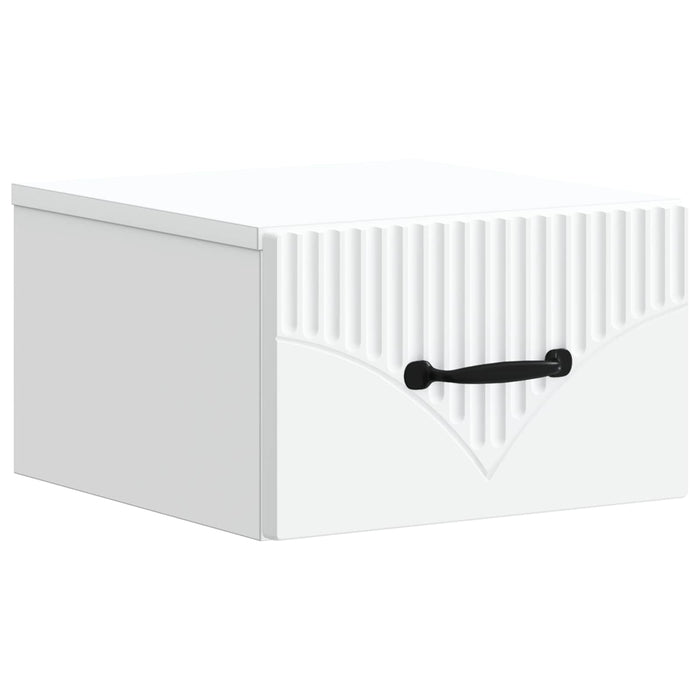 Dulap de noapte suspendat Alb 34,5 x 33 x 20 cm Lemn prelucrat - WALTI WALTI
