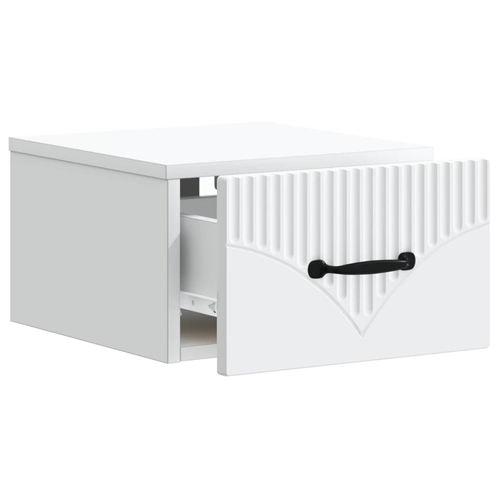 Dulap de noapte suspendat Alb 34,5 x 33 x 20 cm Lemn prelucrat - WALTI WALTI