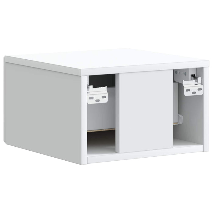 Dulap de noapte suspendat Alb 34,5 x 33 x 20 cm Lemn prelucrat - WALTI WALTI
