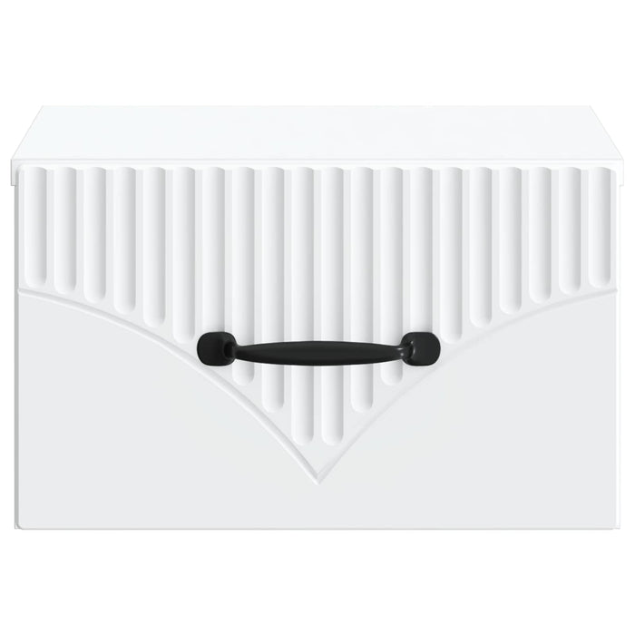 Dulap de noapte suspendat Alb 34,5 x 33 x 20 cm Lemn prelucrat - WALTI WALTI