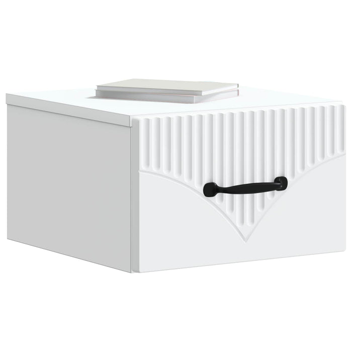 Dulap de noapte suspendat Alb 34,5 x 33 x 20 cm Lemn prelucrat - WALTI WALTI