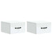 Dulap de noapte suspendat cu sertar 2 pcs Alb 34,5 x 33 x 20 cm - WALTI WALTI