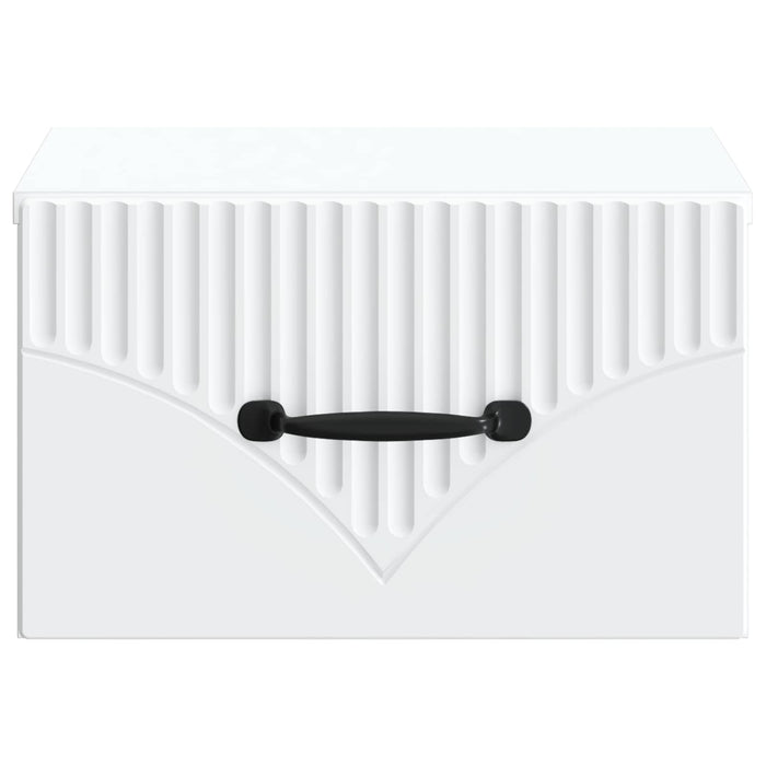 Dulap de noapte suspendat cu sertar 2 pcs Alb 34,5 x 33 x 20 cm - WALTI WALTI