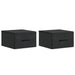 Dulap de noapte suspendat 2 pcs Negru 34,5 x 33 x 20 cm - WALTI WALTI