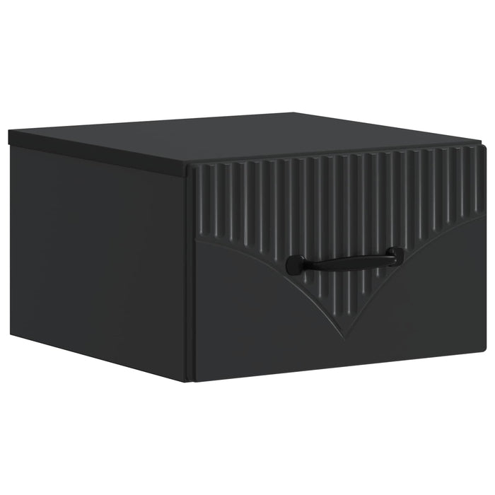 Dulap de noapte suspendat 2 pcs Negru 34,5 x 33 x 20 cm - WALTI WALTI