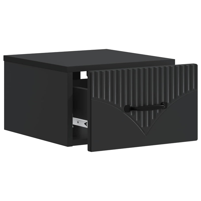 Dulap de noapte suspendat 2 pcs Negru 34,5 x 33 x 20 cm - WALTI WALTI