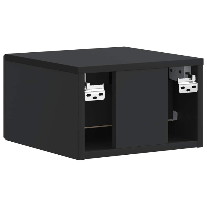 Dulap de noapte suspendat 2 pcs Negru 34,5 x 33 x 20 cm - WALTI WALTI