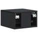 Dulap de noapte suspendat 2 pcs Negru 34,5 x 33 x 20 cm - WALTI WALTI