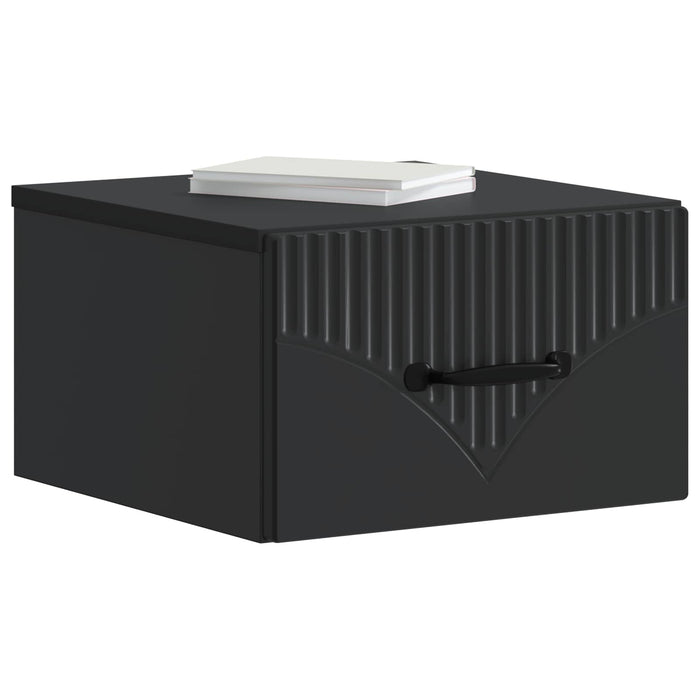 Dulap de noapte suspendat 2 pcs Negru 34,5 x 33 x 20 cm - WALTI WALTI