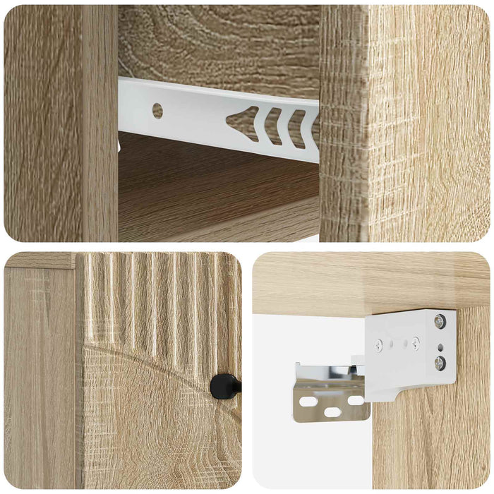 Dulap de noapte suspendat Stejar Sonoma 34,5 x 33 x 20 cm - WALTI WALTI
